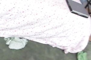 Cute legal age teenager with natural miniature meatballs jerks off and sucks dong