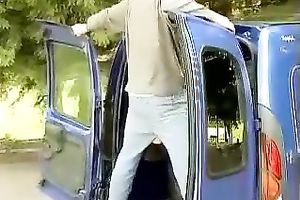 Cock engulfing milf dark brown whore fucking in the van