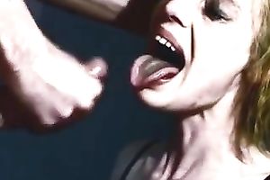 Weird looking floozy is truly nice at giving irrumation sex