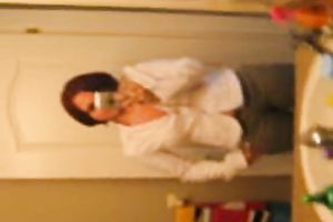 Amateur honey shows off her underware and exposes pinkish fur pie