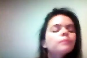 Cute dark brown slender cutie of my buddy is fond of engulfing his rod