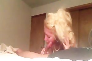 Alluring auburn hawt chick provided my buddy with just a flawless blow job