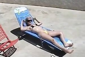 Blond haired slender nympho in sunglasses gives my buddy a wonderful BJ