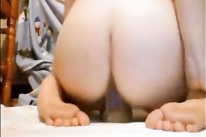 Lusty hawt playgirl with nice-looking bubble arse was fisting her own moist bald pussy