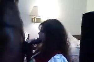 Amazing brunette hair nympho of my ally sucked his beefy schlong properly