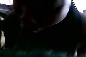 Black girlfriend in the living room sucks my bulky dark dong