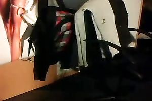 Kinky and concupiscent floozy with wonderful wazoo uses my sex toy