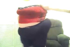 Really lustful and highly chunky dilettante livecam nympho showed me her butt