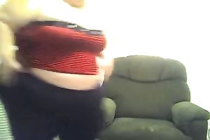 Really lustful and highly chunky dilettante livecam nympho showed me her butt