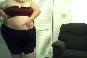 Really lustful and highly chunky dilettante livecam nympho showed me her butt