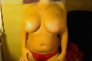 Breath-taking redhead playgirl showing me off her goodies