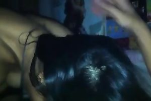 Amateur fascinating and cute Asian slim sweetheart was blowing her man's pecker