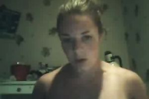 All natural breasty cam white wife finger copulates her squirting cum-hole