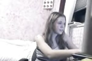 Cute blond legal age teenager chick showed her arse on the cam