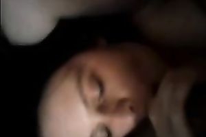 Hot brunette hair pale skin horny wife blows me on POV hawt tape