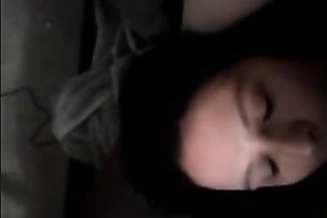 Hot brunette hair pale skin horny wife blows me on POV hawt tape