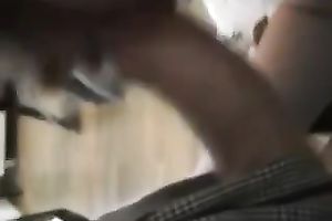 Amazing black haired cutie of my buddy sucked my beefy weenie