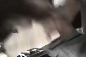 Amazing black haired cutie of my buddy sucked my beefy weenie