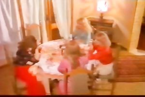 Classic lesbo fuckfest on the floor with blonde white bitches