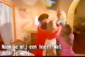 Classic lesbo fuckfest on the floor with blonde white bitches