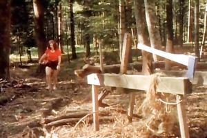 Rapacious ginger nymphomaniac masturbates and strips outdoors