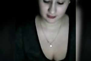 Awesome dilettante hot mother I'd like to fuck undressed her flawless large boobies on web camera
