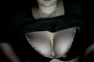 Awesome dilettante hot mother I'd like to fuck undressed her flawless large boobies on web camera