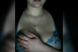 Awesome dilettante hot mother I'd like to fuck undressed her flawless large boobies on web camera