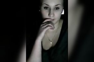 Awesome dilettante hot mother I'd like to fuck undressed her flawless large boobies on web camera