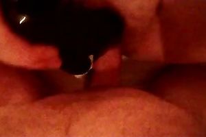 Screwing my chubby white wifey and this babe hels herself with a dildo