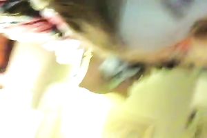 Raven haired svelte pallid nympho wanted a wonderful facial after BJ