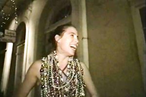 Cute pale skin playgirl show me her whoppers and shaggy cookie on mardi gras