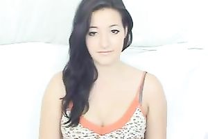 Desirable girl fingering constricted pink bawdy cleft sensually