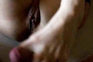 Wifey giving me a footjob and I cum and make water on her