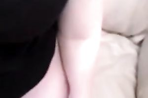 Hot and breasty brunette hair teen films herself and her recent privates