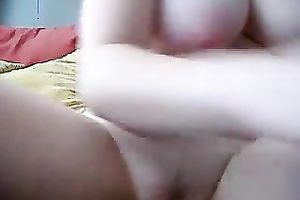 Plumpy and breasty sweetie fingering herself on private vid