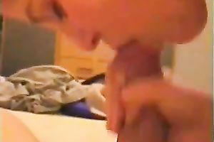 Petite girlfriend earns mouthful by greedily engulfing my overweight cock