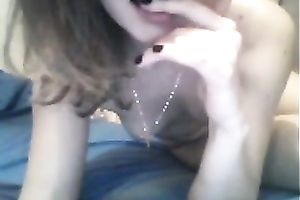 Breath-taking webcam solo with a skinny legal age teenager toying her cooch