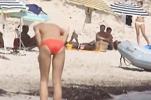 Spying on hawt topless honeys on a nudist beach