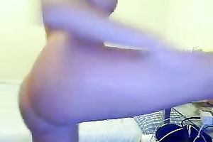 Well stacked Russian livecam blondie showed me her love melons and a-hole