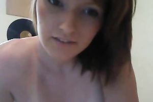 Graceful natural cam legal age teenager plays with her pointy nipps