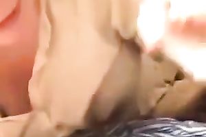 All natural dark haired GF of mine is busy with sucking my lollicock