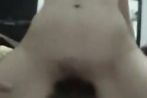 Nasty brunette hair honey sucks and rides my weenie like a real cowgirl