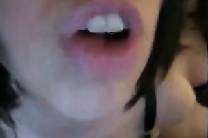 Two slim cuties pose in their dark bras on web camera for me merely