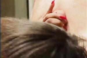 Skinny and cute swarthy legal age teenager floozy blows a white man outside