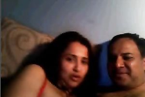 Indian non-professional milf with her hubby flashing her boobs