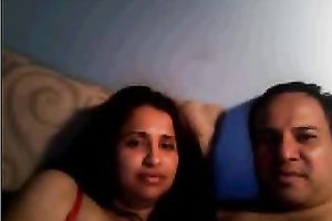 Indian non-professional milf with her hubby flashing her boobs