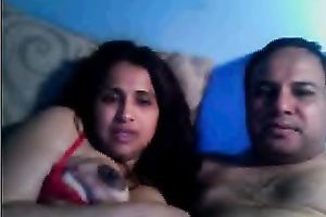Indian non-professional milf with her hubby flashing her boobs