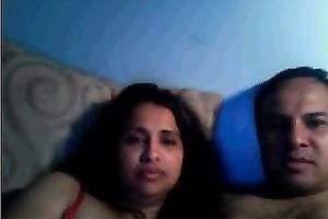 Indian non-professional milf with her hubby flashing her boobs