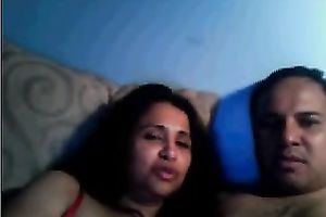 Indian non-professional milf with her hubby flashing her boobs